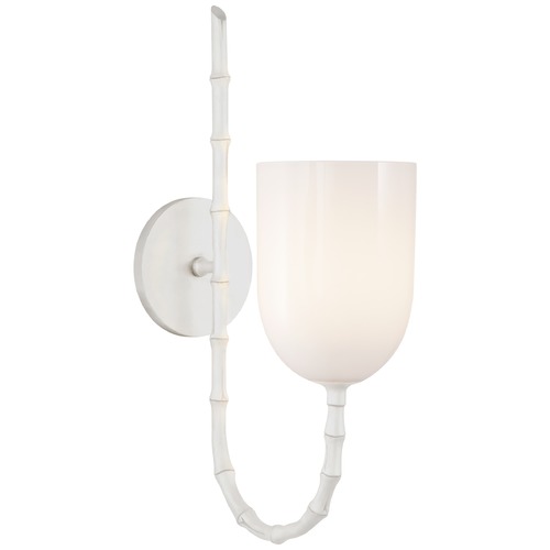 Visual Comfort Signature Collection Aerin Edgemere Wall Light in Plaster White by Visual Comfort Signature ARN2000PWWG