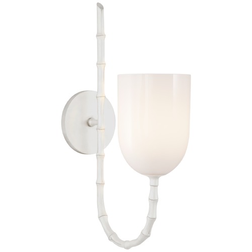 Aerin Edgemere Wall Light in Plaster White by Visual Comfort Signature
