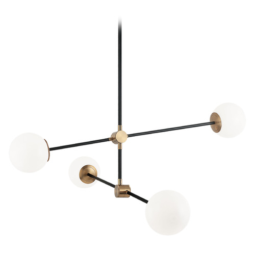 Matteo Lighting Cosmic Aged Gold Brass Chandelier