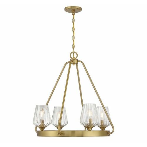 Savoy House Carlton 4-Light Chandelier in Warm Brass by Savoy House 1-3392-4-322