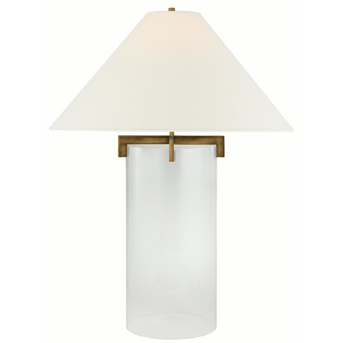 Visual Comfort Signature Collection Visual Comfort Signature Collection Brooks Gilded Iron & Clear Table Lamp with Coolie Shade SP3015GI/CG-L