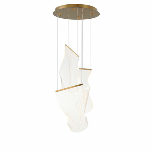 Rinkle 3-Light LED Multi Pendant in French Gold by ET2 Lighting