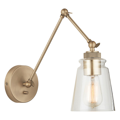 Capital Lighting Profile Adjustable Wall Sconce in Aged Brass by Capital Lighting 9D344A