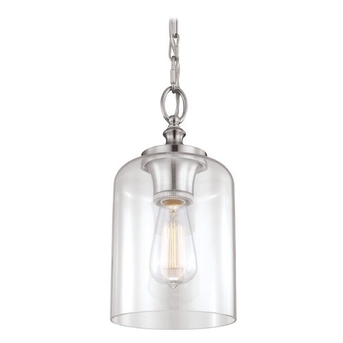 Visual Comfort Studio Collection Hounslow Pendant in Brushed Steel by Visual Comfort Studio P1310BS