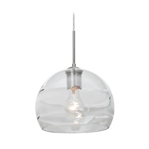 Besa Lighting Besa Lighting Spirit Satin Nickel Pendant Light 1JT-SPIR8CL-SN