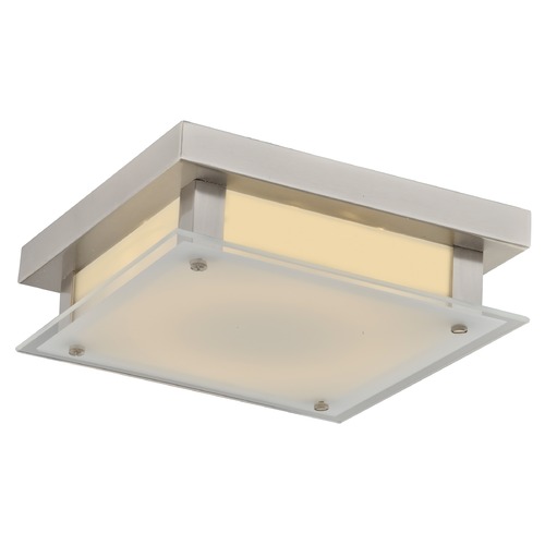 Cermack St. 10-Inch Brushed Nickel LED Flush Mount by Avenue Lighting