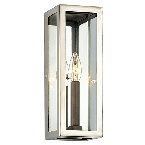 Troy Lighting Morgan Bronze & Polished Stainless Outdoor Wall Light by Troy Lighting B6511