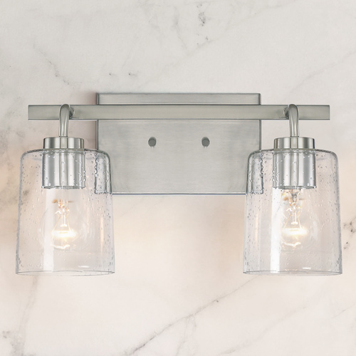 HomePlace by Capital Lighting Greyson 14.50-Inch Brushed Nickel Bath Light by HomePlace by Capital Lighting 128521BN-449