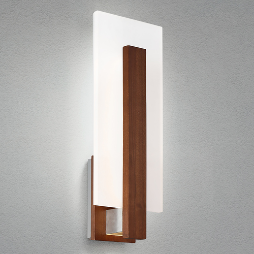 Modern Forms by WAC Lighting Stem LED Sconce in Dark Walnut by Modern Forms WS-84819-DW