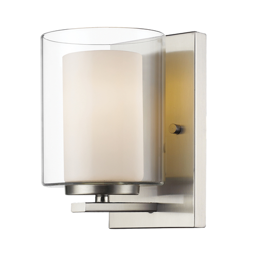 Z-Lite Willow Brushed Nickel Sconce by Z-Lite 426-1S-BN