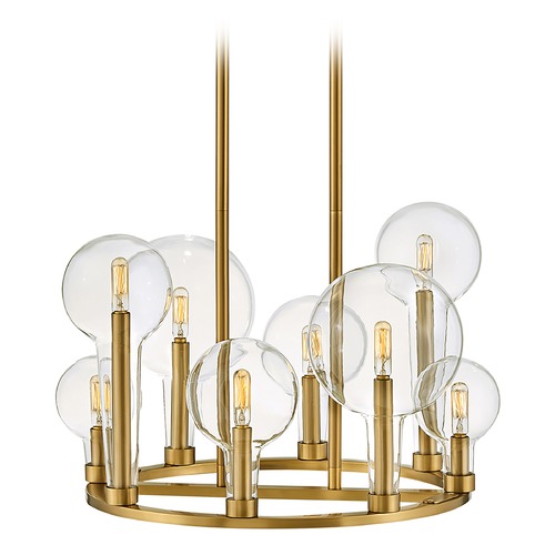 Alchemy 24.25-Inch 8-Light Chandelier in Lacquered Brass by Hinkley Lighting