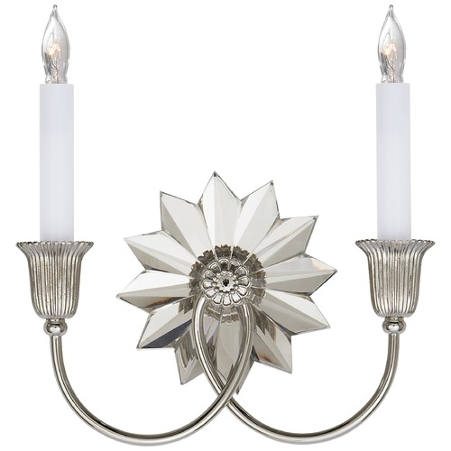 Visual Comfort Signature Collection J. Randall Powers Huntingdon Sconce in Nickel by Visual Comfort Signature SP2013PN