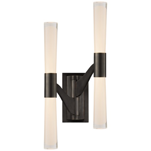 Visual Comfort Signature Collection Aerin Brenta Large Double Sconce in Bronze by Visual Comfort Signature ARN2471BZCG