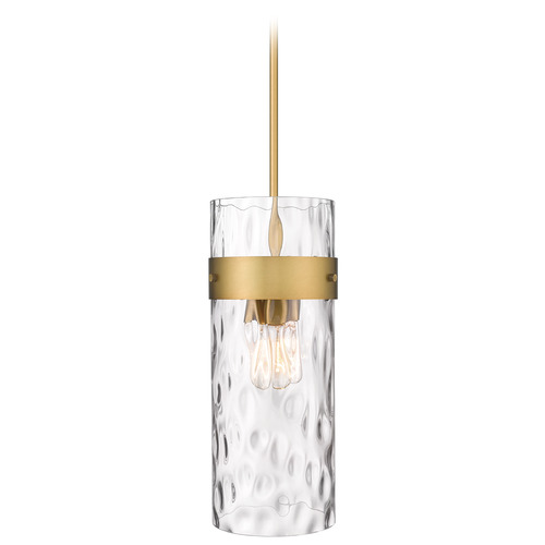 Fontaine Rubbed Brass Mini Pendant by Z-Lite
