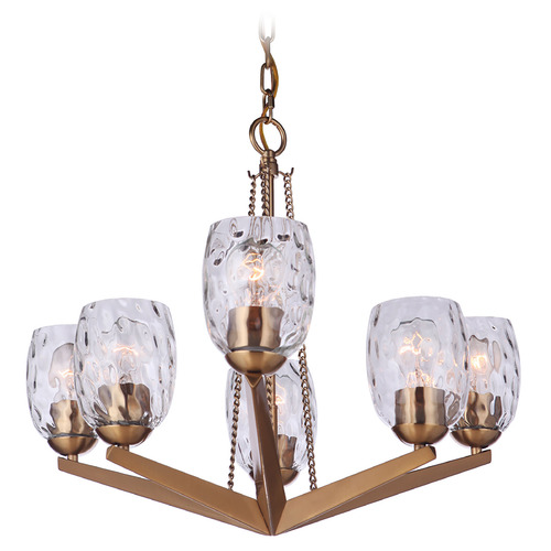 Guiding Star Satin Brass Chandelier by Craftmade Lighting