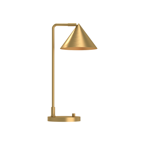 Alora Lighting Remy Brushed Gold Table Lamp with Conical Shade
