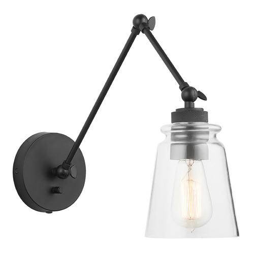 Capital Lighting Profile Adjustable Wall Sconce in Matte Black by Capital Lighting 9D345A
