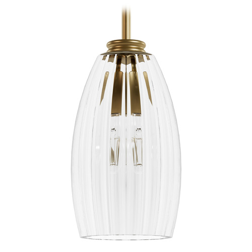 Hunter Fan Company Rossmoor Luxe Gold Mini-Pendant Light with Oblong Shade