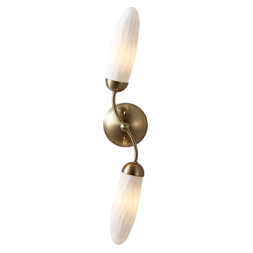 Kalco Lighting Kalco Lighting Crest Winter Brass Sconce 520622WB