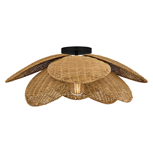 Quoizel Lighting Willa Matte Black Semi-Flushmount Light