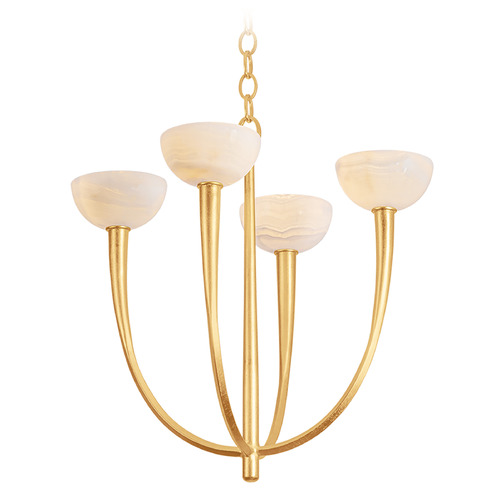 Hudson Valley Lighting Maywood Vintage Gold Leaf LED Chandelier