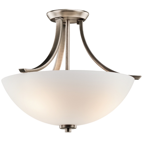 Kichler Lighting Granby 17.25-Inch Brushed Pewter Semi-Flush Mount by Kichler Lighting 42563BPT