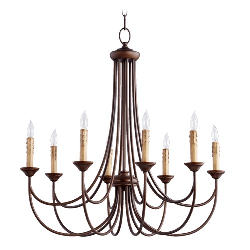 Quorum Lighting Brooks Oiled Bronze Chandelier by Quorum Lighting 6250-8-86