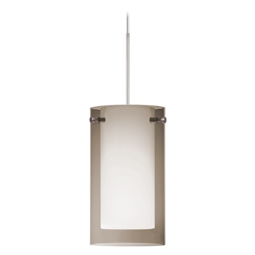 Besa Lighting Besa Lighting Pahu Satin Nickel Mini-Pendant Light 1XT-S44007-SN