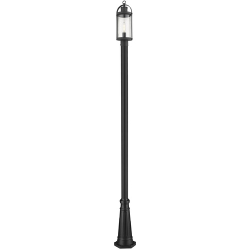 Roundhouse Black Post Light by Z-Lite