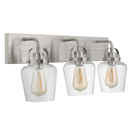 Trystan Brushed Polished Nickel Bathroom Light by Craftmade Lighting
