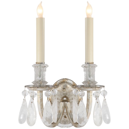 Visual Comfort Signature Collection Thomas OBrien ElizAbeth Sconce in Silver Leaf by Visual Comfort Signature TOB2236BSL