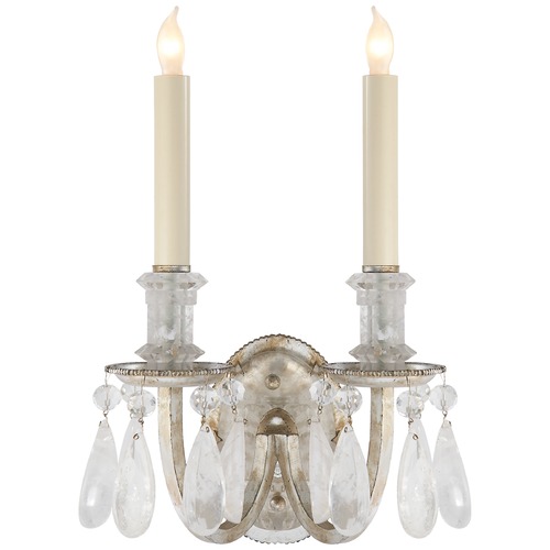 Thomas OBrien ElizAbeth Sconce in Silver Leaf by Visual Comfort Signature