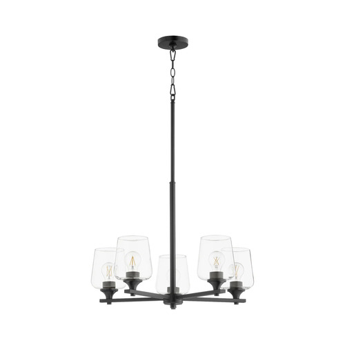 Veno 5-Light Chandelier in Matte Black by Quorum Lighting