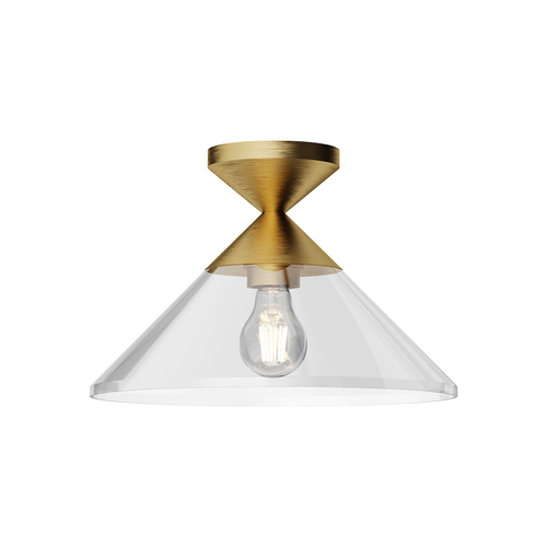 Alora Lighting Mauer Brushed Gold Semi-Flushmount Light