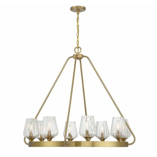 Savoy House Carlton 8-Light Chandelier in Warm Brass by Savoy House 1-3394-8-322