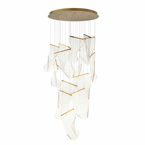 Rinkle 14-Light LED Multi Pendant in French Gold by ET2 Lighting