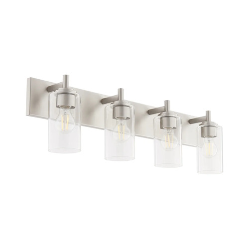 Quorum Lighting Fallstaff 4-Light Vanity Light in Satin Nickel by Quorum Lighting 5200-4-65