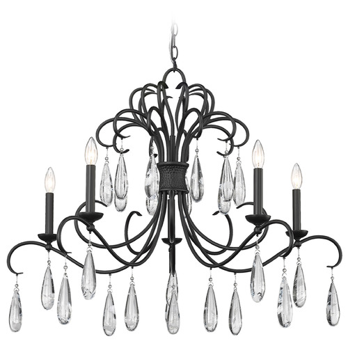 Z-Lite Amara Matte Black Crystal Chandelier