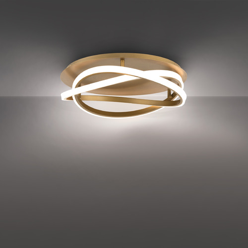 Modern Forms Veloce Aged Brass LED Flushmount Light