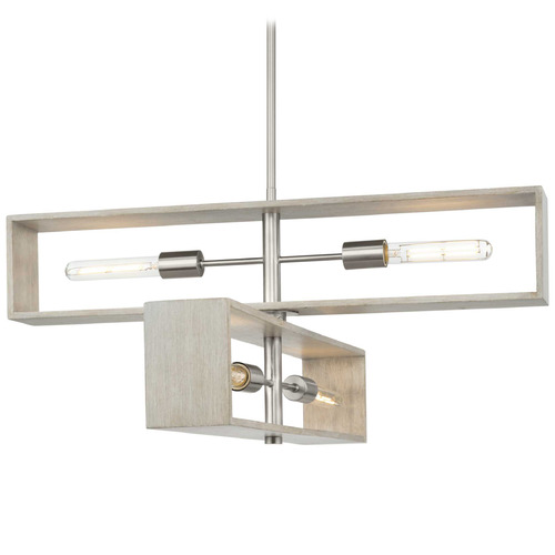 Progress Lighting Dalton 5-Light Brushed Nickel Linear Chandelier