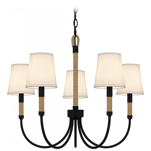 Quoizel Lighting Quoizel Lighting Bayside Matte Black Chandelier BYL5025MBK