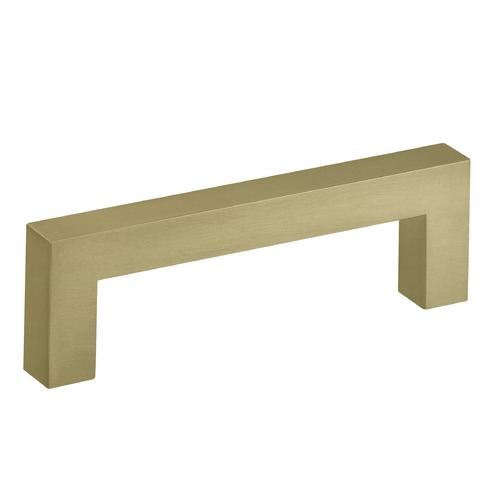 Satin Brass Cabinet Pull 3-3/4-Inch Center to Center Pack of 10