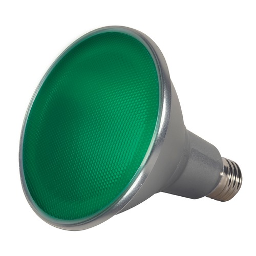 Satco Lighting Green 15W Medium Base LED Bulb PAR38 40 Degree Beam Spread Dimmable S9481