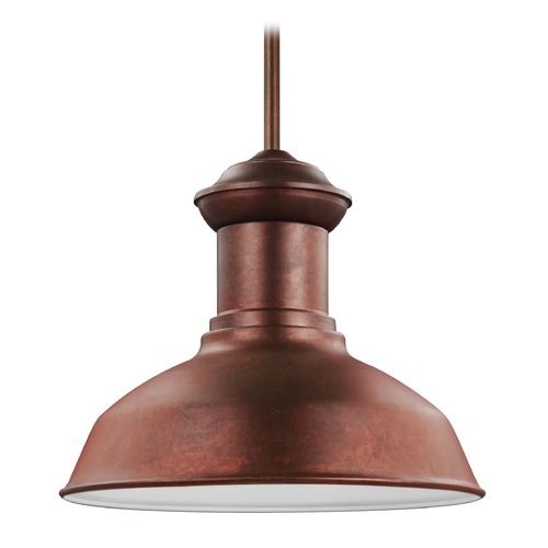 Generation Lighting Fredricksburg 13.25-Inch Pendant in Weathered Copper by Generation Lighting 6247701-44