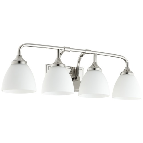 Quorum Lighting Enclave Polished Nickel Bathroom Light by Quorum Lighting 5059-4-62