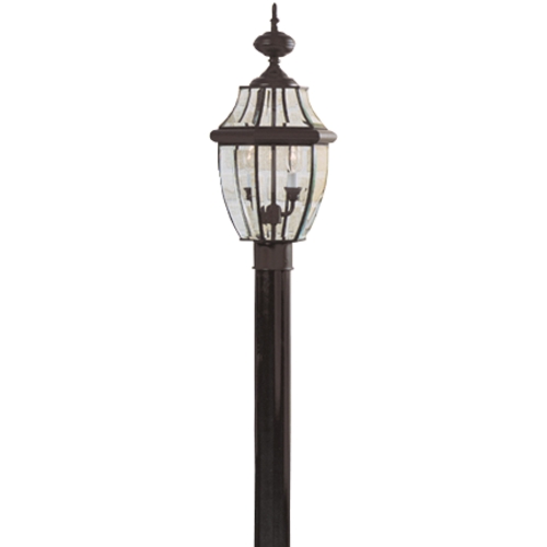 Newbury Post Light in Mystic Black by Quoizel Lighting