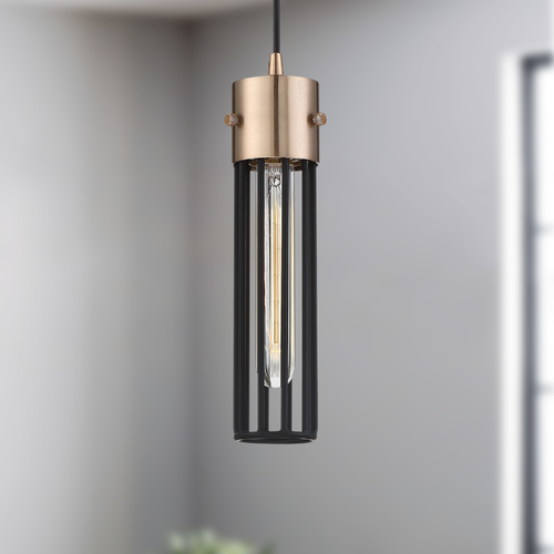 Eaves Copper Brushed Brass Pendant by Nuvo Lighting