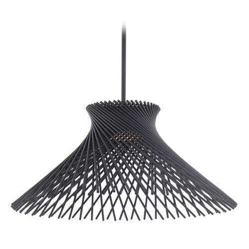Modern Forms by WAC Lighting Zenya Black LED Pendant with Coolie Shade by Modern Forms PD-74223-BK