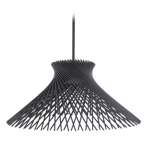 Zenya Black LED Pendant with Coolie Shade by Modern Forms