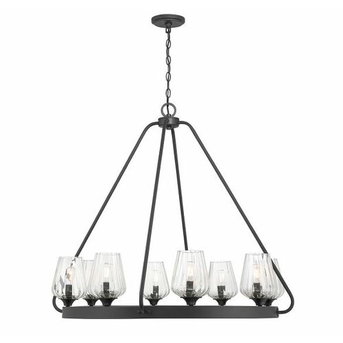 Savoy House Carlton 8-Light Chandelier in Matte Black by Savoy House 1-3394-8-89